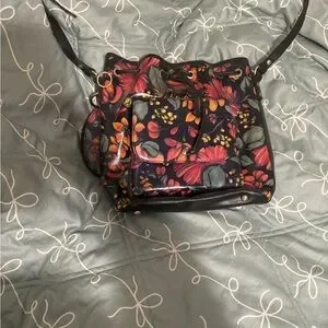 Patricia Nash Black Floral Backpack Patricia Nash Dorine Convertible Leather Backpack | HSN main image 4